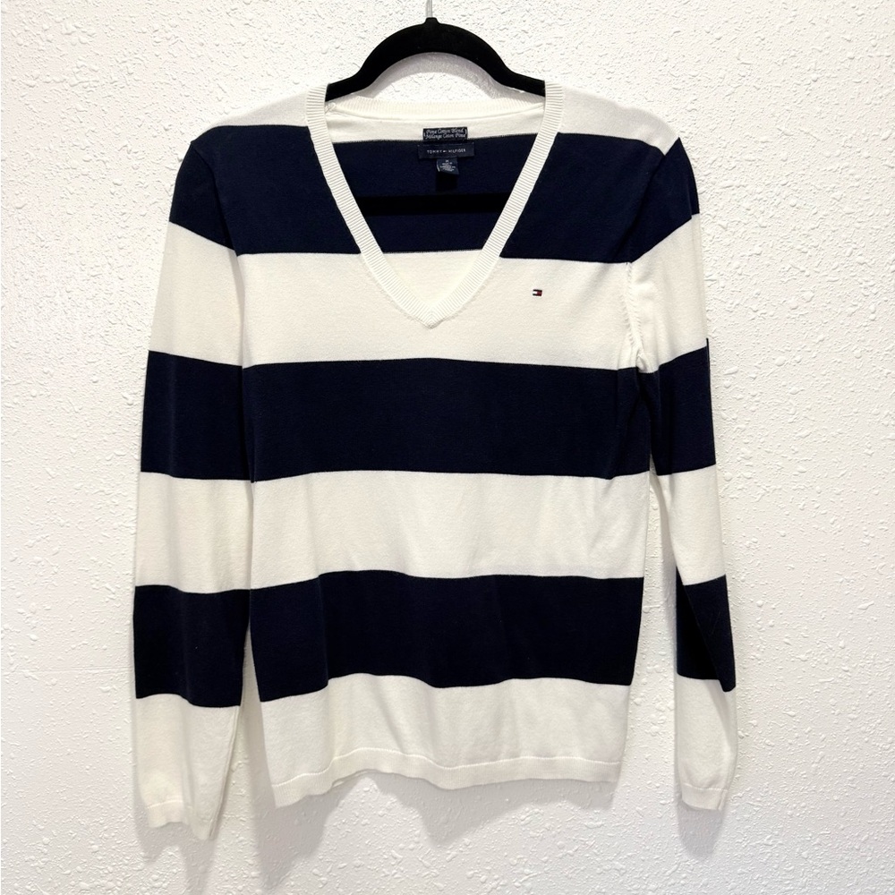 Tommy Hilfiger pima cotton nautical stripes Sweater M